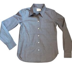 we-ar4 Blue Micro-Houndstooth Button-Down Shirt – Size XS